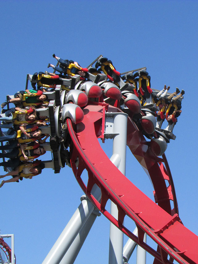 Buckle up for an exciting adventure at California’s Great America amusement park.