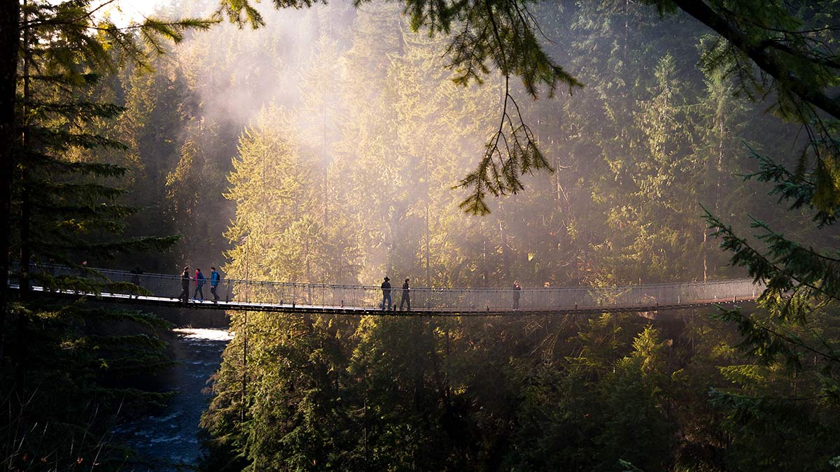 Ponte sospeso di Capilano, Vancouver. Foto di: Alexandre Deslongchamps / Getty Images.