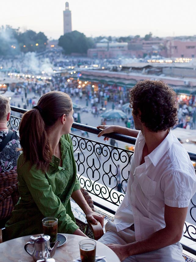 Overlooking the Djemaa el-Fnaa in Marrakech. ©Buena Vista Images.