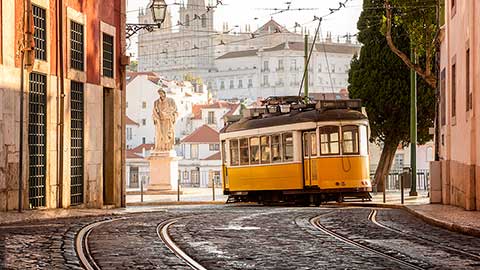 Tramway In Lisbon.