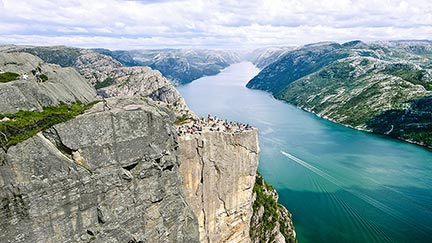 ノルウェーの大自然の高所
