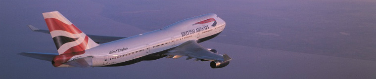Boeing 747 während des Fluges.