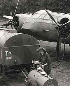 Air Transport Auxiliary aircraft and servicing equipment.