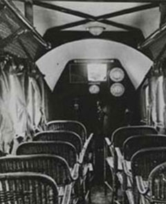 Handley Page W10 passenger cabin.