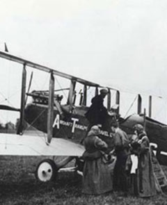 Air Transport and Travel De Havilland DH9b G-EAQP; First flight to Amsterdam, 1919.