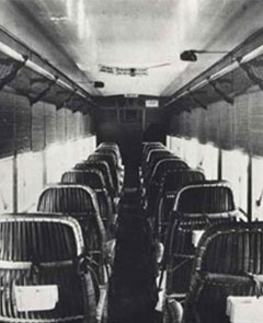 Imperial Airways Armstrong Whitworth Argosy passenger cabin.