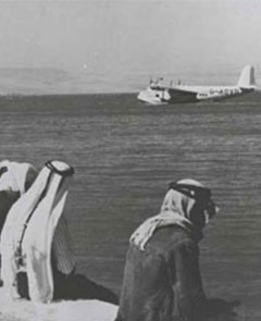 Imperial Airways Short S23 C Class Flying Boat G-ADVD Challenger on the Sea of Galilee.