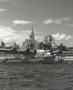 Imperial Airways Short S23 C Class Flying Boat at Dar es Salaam.
