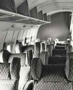 BEA Douglas DC-3 passenger cabin.