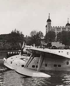 BOAC Short Solent S45 flying boat G-AKNY City of London in the Pool of London May 1949.