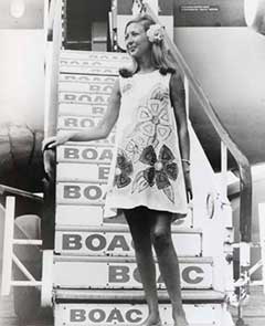 BOAC paper dress stewardess uniform 1967 (Designed by BOAC).