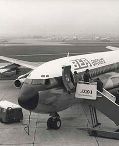 BEA Airtours Boeing 707 at Gatwick.