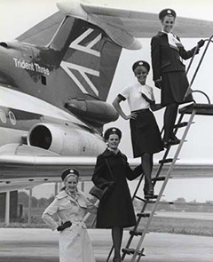 BEA female uniforms, 1972-1974 (Designer: Hardie Amies)