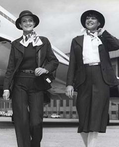British Airways female uniform 1977-1985 (Designer: Baccarat Wetherall).