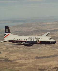 British Airways Hawker Siddeley HS748 G-BCOF Glenn Fiddich.