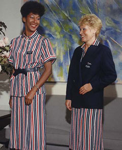 British Airways female uniforms 1985-1992 (Designer: Roland Klein).