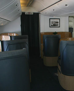 British Airways Boeing B777 First cabin.