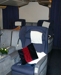 British Airways Boeing B767 First cabin.