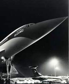 Artist's impression of Concorde in BOAC's colours.