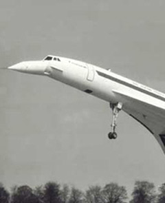 Concorde taking off.