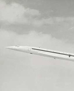 Concorde over land.