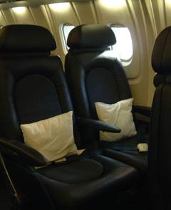 Seating in Concorde.