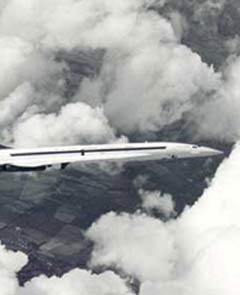 Concorde in the clouds.