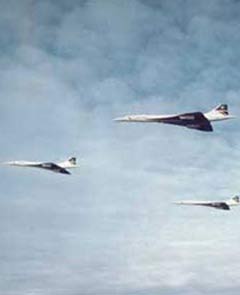 Four Concordes in formation.