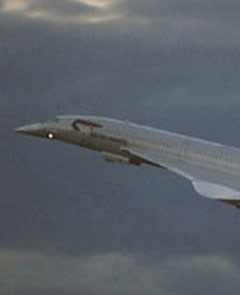 Concorde in flight.