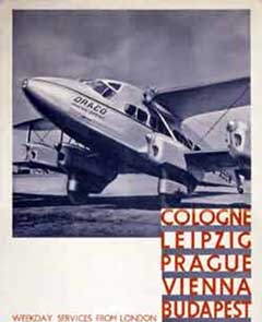 Fly to Eastern Europe with Imperial Airways poster.