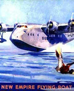 Imperial Airways poster: The flying boat.