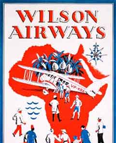 Wilson Airways poster - Special charters and regular services