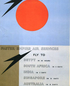 Imperial Airways - faster Empire air services poster.
