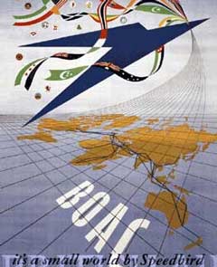 Small world by speedbird BOAC poster.