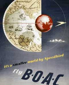 Smaller world by speedbird BOAC poster.