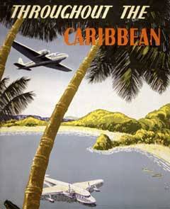 Travel to the Caribbean with British West Indian Airways poster