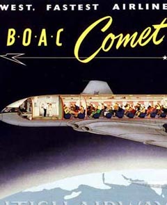 BOAC Comet Jetliner poster - the world's newest fastest airliner