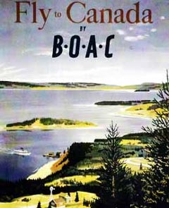 BOAC poster - fly to Canada.