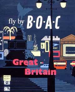 BOAC poster - fly to Great Britain.