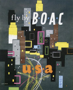 BOAC fly to the USA poster 2.
