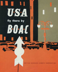 BOAC fly to the USA poster