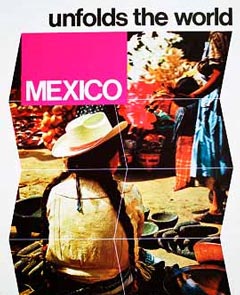 BOAC flights to Mexico poster.