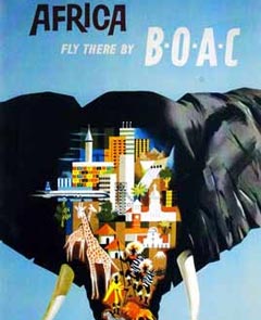 BOAC fly to Africa poster.