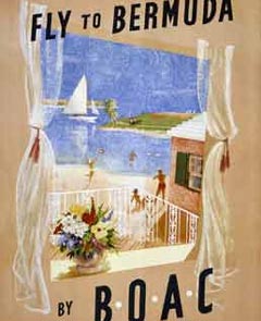 BOAC fly to Bermuda poster.