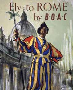 BOAC fly to Rome poster.
