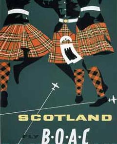 BOAC fly to Scotland poster.