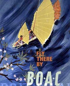 USA fly there by BOAC poster.