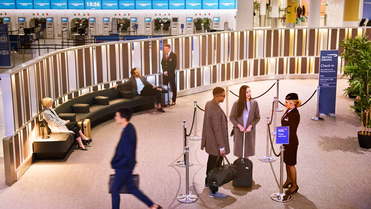 Experience the new premium check-in, South Terminal London Gatwick. Photographed by Ben Stockley.