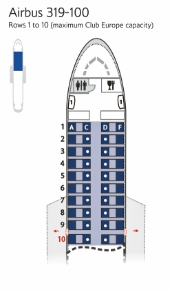 Airbus A319 Jet Seating Chart British Airways