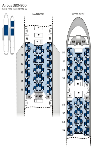 British Airways 747 Seat Map. 